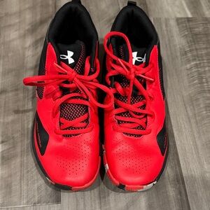 Under Armour Kids Red and Black Sneakers